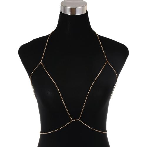 Body Chain Smycken, Zink Alloy, guldfärg pläterade, för kvinna, nickel, bly och kadmium gratis, Säljs av PC