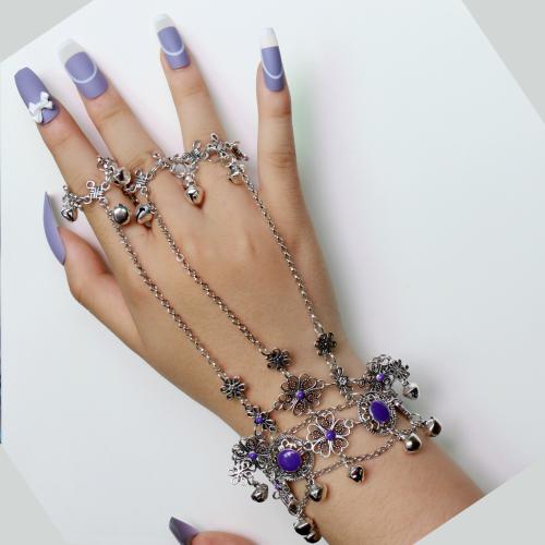 alliage de zinc bracelet anneau, avec turquoise, Placage, pour femme & émail, plus de couleurs à choisir, protéger l'environnement, sans nickel, plomb et cadmium, Longueur:15 cm, Vendu par PC
