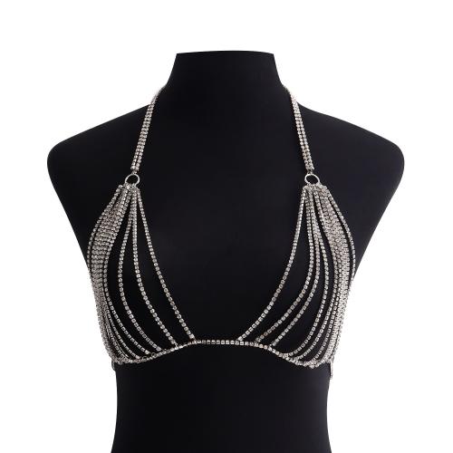Body Chain Jewelry Zinc Alloy silver color plated for woman nickel lead & cadmium free Sold By PC