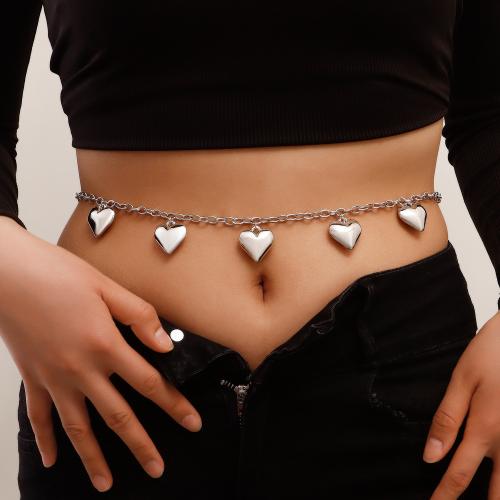 Body Chain Jewelry Zinc Alloy Heart plated & for woman nickel lead & cadmium free Sold By PC
