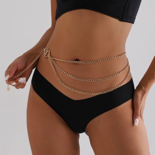 Body Chain Jewelry, Tibetan Style, Heart, gold color plated, multilayer & for woman, nickel, lead & cadmium free, Sold By PC