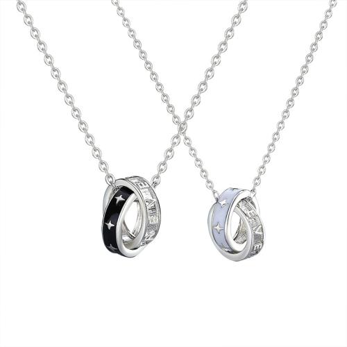 Sterling Silber Halsketten, 925 Sterling Silber, unisex & Epoxy Aufkleber, keine, verkauft von PC