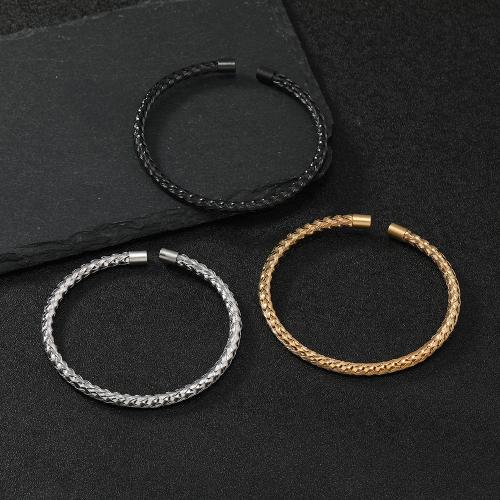 Stainless Steel Bangle, 304 Stainless Steel, plated, for woman, more colors for choice, Inner Diameter:Approx 60mm, Sold By PC