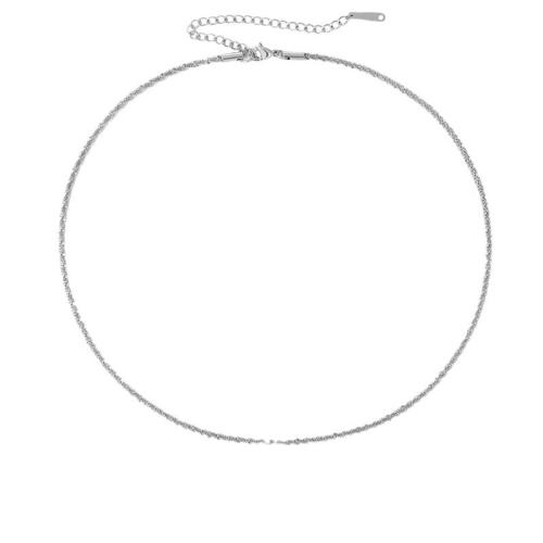 Edelstahl Schmuck Halskette, 304 Edelstahl, plattiert, verschiedene Größen vorhanden & für Frau, keine, verkauft von PC