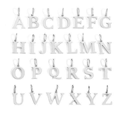 Edelstahl Brief Anhänger, 304 Edelstahl, plattiert, Buchstaben sind von A bis Z & DIY & verschiedene Stile für Wahl, keine, verkauft von PC