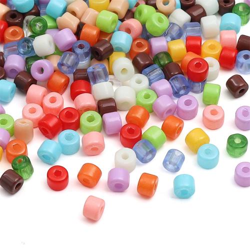 Acrylic Jewelry Beads, Glass, DIY, more colors for choice, Hole:Approx 1.5mm, 100PCs/Bag, Sold By Bag