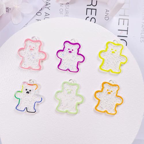 Acrylic Pendants, printing, cute & Unisex, more colors for choice, 25x30mm, Sold By PC