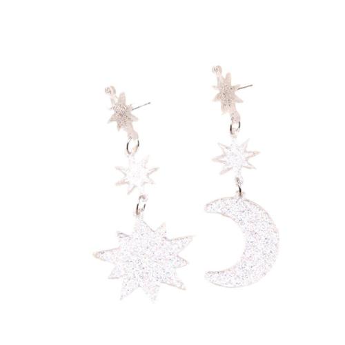 Acrylic Asymmetric Earrings fashion jewelry & for woman Sold By Pair