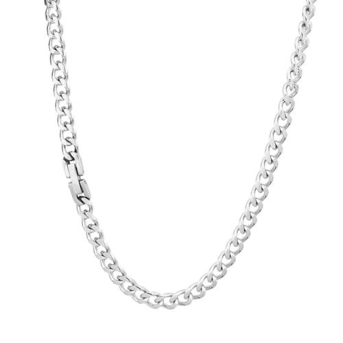 Colar de jóias de aço inoxidável, Aço inoxidável 304, joias de moda & unissex, cor original, comprimento Aprox 56 cm, vendido por PC