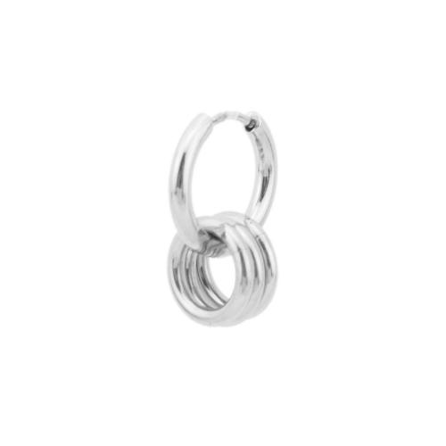Huggie Hoop Drop Earring, 304 Stainless Steel, polished, fashion jewelry & Unisex & different size for choice, original color, Sold By PC