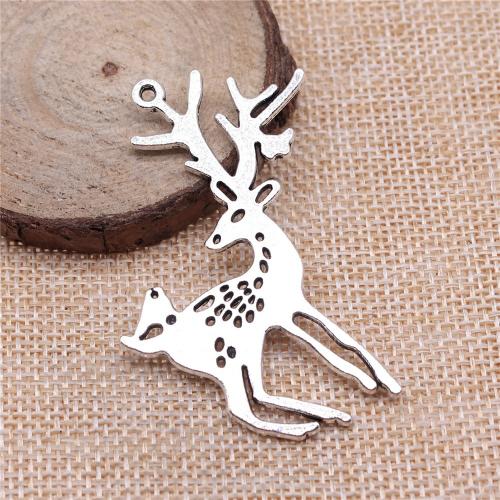 Zinc Alloy Animal Pendants Deer antique silver color plated vintage & fashion jewelry & DIY Sold By PC