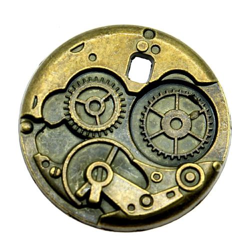 Tibetan Style Flat Round Pendants, plated, vintage & fashion jewelry & DIY, more colors for choice, 25mm, Sold By PC