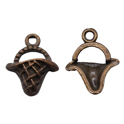 Tibetan Style Pendants, Flower Basket, antique bronze color plated, vintage & fashion jewelry & DIY, 15x19mm, Sold By PC