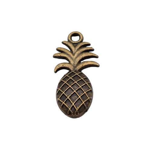 Tibetan Style Fruit Shape Pendants, Pineapple, plated, vintage & fashion jewelry & DIY, more colors for choice, 23x10mm, Sold By PC