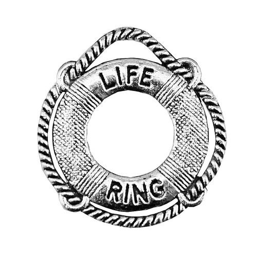 Sinkkiseos riipukset, Life Ring, antiikki hopea päällystetty, Vintage & muoti korut & tee-se-itse, 23x22mm, Myymät PC