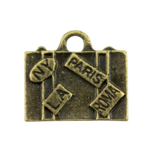 Tibetan Style Handbag Pendants, plated, vintage & fashion jewelry & DIY, more colors for choice, 17x15mm, Sold By PC