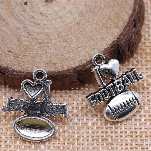 Tibetan Style Pendants, antique silver color plated, vintage & fashion jewelry & DIY, 20x18mm, Sold By PC