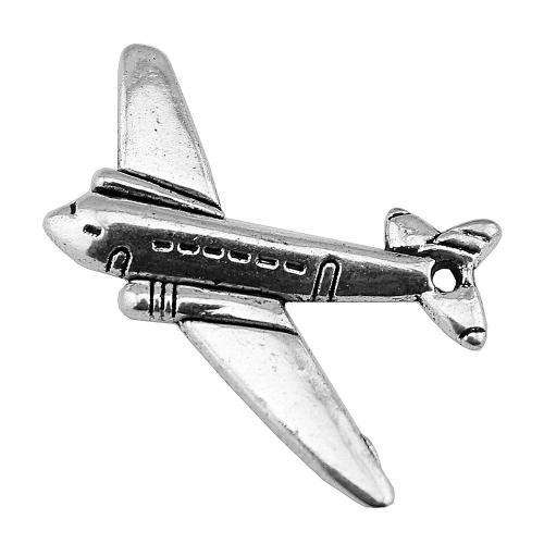 Vehicle Shaped Zinc Alloy Pendants Airplane plated vintage & fashion jewelry & DIY Sold By PC