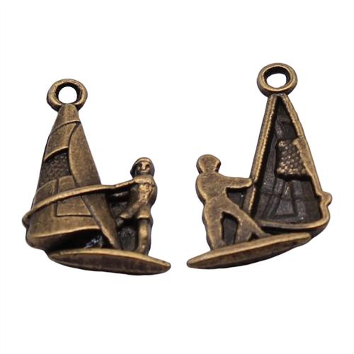 Vehicle Shaped Tibetan Style Pendants, antique bronze color plated, vintage & fashion jewelry & DIY, 22x14mm, Sold By PC