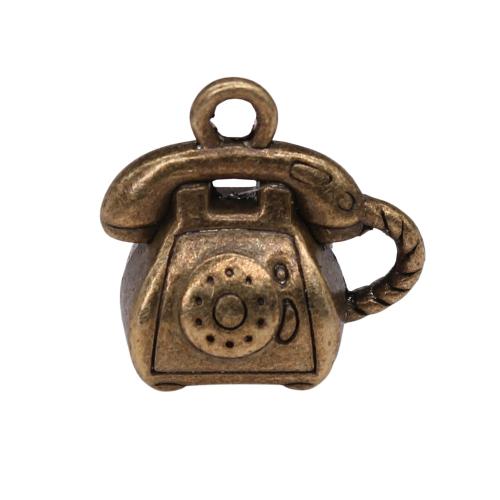 Zinc Alloy Pendants Telephone plated vintage & fashion jewelry & DIY Sold By PC