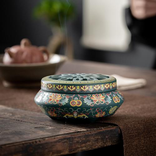 Porcelain Incense Burner, handmade, for home and office & durable, more colors for choice, 115x55mm, Sold By PC