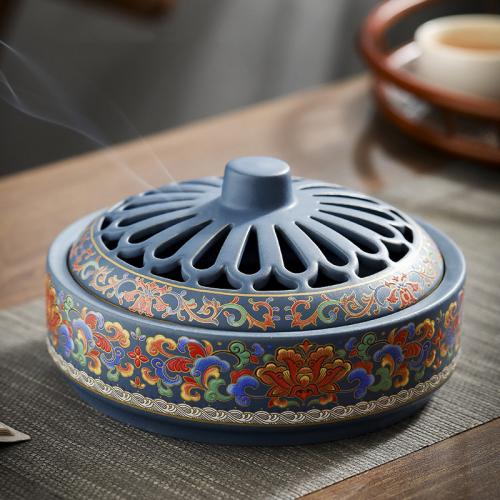 Porcelain Incense Burner, handmade, for home and office & durable, more colors for choice, 157x80mm, Sold By PC