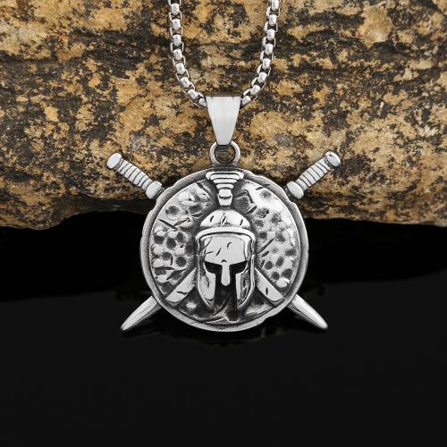 Stainless Steel Jewelry Necklace, 304 Stainless Steel, polished, fashion jewelry & different styles for choice & for man, 45x38mm, Length:Approx 60 cm, Sold By PC