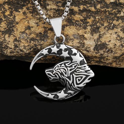 Stainless Steel Jewelry Necklace, 304 Stainless Steel, polished, fashion jewelry & Unisex & different styles for choice, 32x36mm, Length:Approx 60 cm, Sold By PC