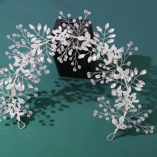 Faixa de Cabelo, liga de zinco, with cristal, joias de moda & para mulher, 360x90mm, vendido por Strand