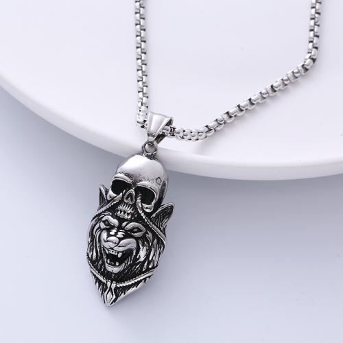 Stainless Steel Jewelry Necklace, 316 Stainless Steel, polished, fashion jewelry & different styles for choice & for man, original color, Length:Approx 60 cm, Sold By PC