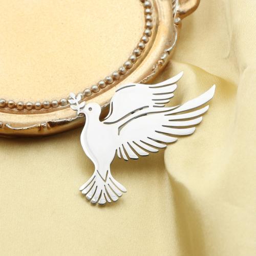 Fashion Brooch Jewelry 304 Stainless Steel Dove fashion jewelry & Unisex original color Sold By PC