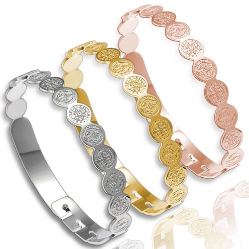 Stainless Steel Bangle, 304 Stainless Steel, Adjustable & fashion jewelry & Unisex, more colors for choice, Sold By PC