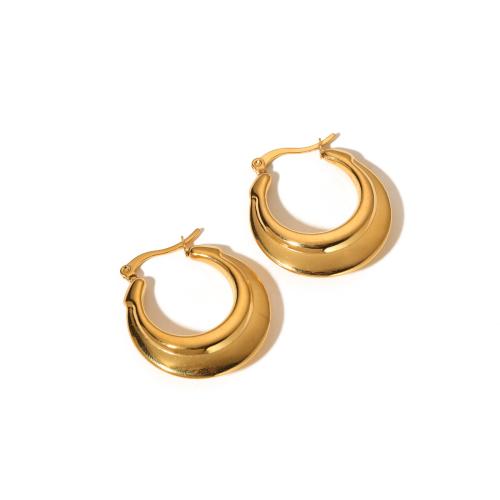 Acier inoxydable Levier Retour Earring, Acier inoxydable 304, bijoux de mode & pour femme, doré, 28x25.80mm, Vendu par paire