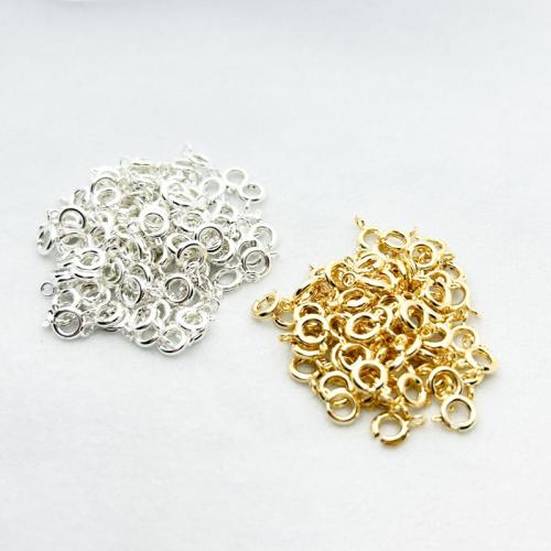 Brass Jewelry Clasps, DIY, more colors for choice, 6mm, 100PCs/Bag, Sold By Bag