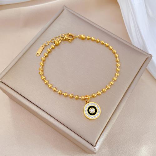 Stainless Steel Jewelry Bracelet, 304 Stainless Steel, with 3cm extender chain, Vacuum Ion Plating, fashion jewelry & for woman & with rhinestone, more colors for choice, 12mm, Length:17 cm, Sold By PC