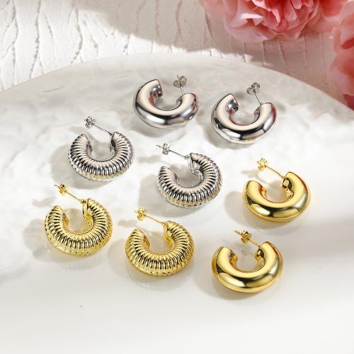 Brass Stud Earring plated & for woman nickel lead & cadmium free Sold By Pair