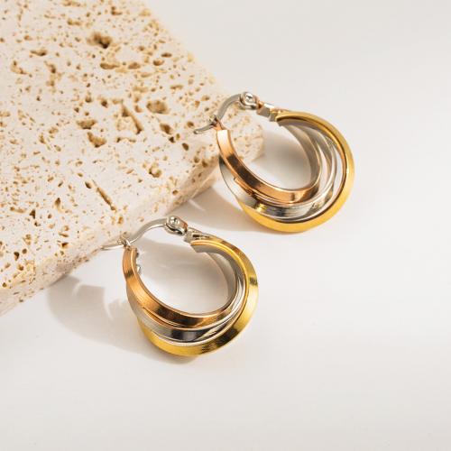 Titanium Steel  Earring plated fashion jewelry Sold By Pair