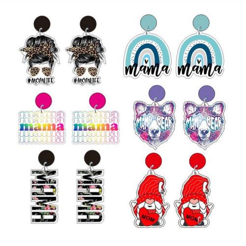 Boucle d'oreille bijoux acrylique, bijoux de mode & styles différents pour le choix & pour femme, Vendu par paire