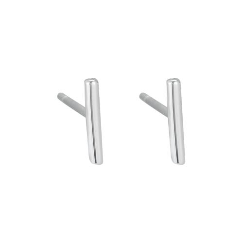 925 Sterling Silver Stud Earrings, for woman, silver color, Sold By Pair