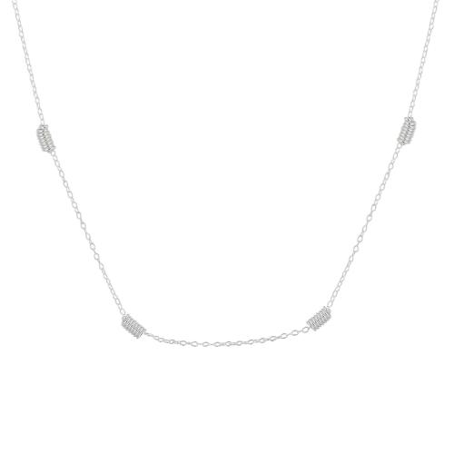 Collares de Plata Esterlina, plata de ley 925, para mujer, plateado, Vendido por UD