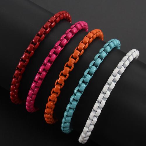 Stainless Steel Jewelry Bracelet, 304 Stainless Steel, with 5cm extender chain, stoving varnish, Unisex, more colors for choice, Length:18 cm, Sold By PC