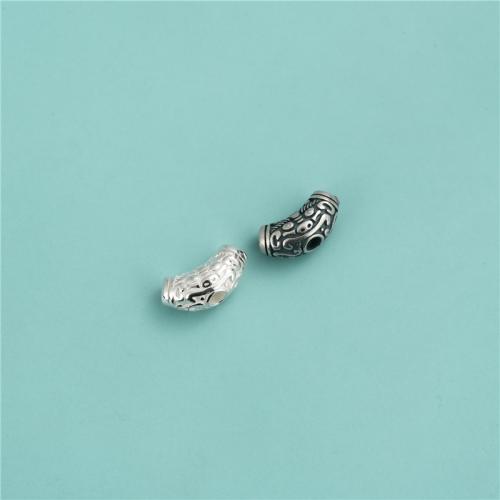 925 Sterling Silver Beads, DIY & 3-hole, more colors for choice, 13.10x6.80mm, Hole:Approx 2.6mm, Sold By PC