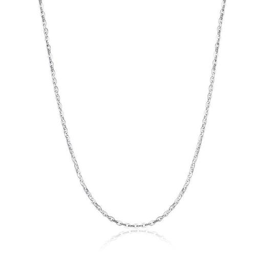 925 Sterling Silver Necklace, platinum plated, different length for choice & Unisex & oval chain, 1.30mm, Hole:Approx 2.6mm, Sold By PC