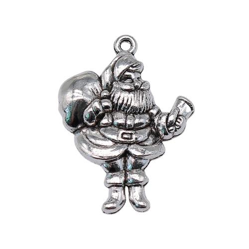 Zinc Alloy Christmas Pendants Santa Claus plated vintage & fashion jewelry & DIY Sold By PC