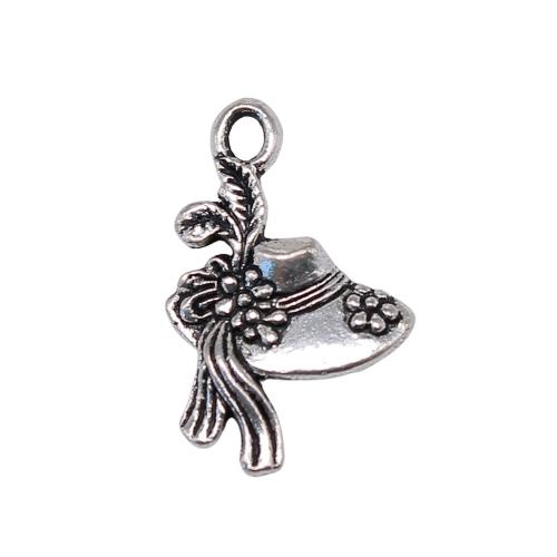 Zinc Alloy Hat Pendants antique silver color plated vintage & fashion jewelry & DIY Sold By PC