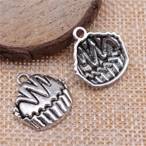 Tibetan Style Pendants, Cake, antique silver color plated, vintage & fashion jewelry & DIY, 20x19mm, Sold By PC