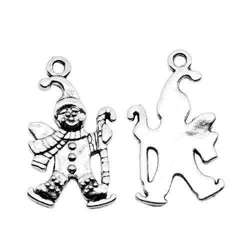 Tibetan Style Pendants, Snowman, plated, vintage & fashion jewelry & DIY, more colors for choice, 23x13mm, Sold By PC