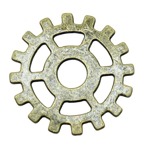 Tibetan Style Pendants, Gear Wheel, plated, vintage & fashion jewelry & DIY, more colors for choice, 25mm, Sold By PC