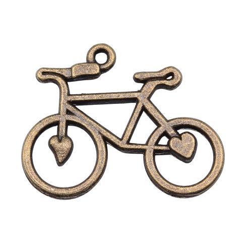 Vehicle Shaped Tibetan Style Pendants, Bike, plated, vintage & fashion jewelry & DIY, more colors for choice, 31x23mm, Sold By PC