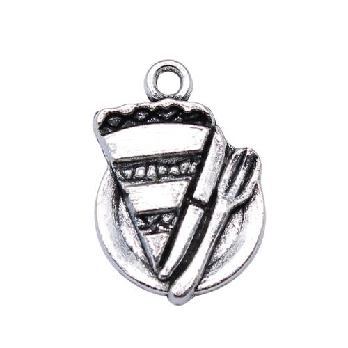 Tibetan Style Pendants, Cake, antique silver color plated, vintage & fashion jewelry & DIY, 20x14mm, Sold By PC